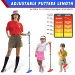 KINGTOP Adjustable Golf Putters for Men and Women, Right and Left Handed Golf Putter Club for Kids | Teens | Adults, Putting Training Combo Pack with Putting Cup and Practice Foam Balls, 2-Pack