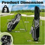 Ultra-Lite Golf Stand Bag - 3 Lbs, 4 Way Divider Portable Golf Club Carry Bag, Water-Repellent Golf Travel Case with Rain Hood, Golf Gifts for Men and Women