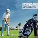 MAZEL Golf Individual Iron 1,2,3,4,5,6,7,8,9, Golf Iron with Steel Shafts for Right Handed Golfers (Stainless Steel,Black Silver, 1 Iron, Stiff, Right)