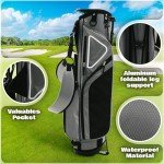 Ultra-Lite Golf Stand Bag - 3 Lbs, 4 Way Divider Portable Golf Club Carry Bag, Water-Repellent Golf Travel Case with Rain Hood, Golf Gifts for Men and Women