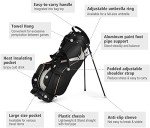 Mayjooy Golf Stand Bag, Portable Golf Bag w/8 Way Dividers, Organized Easy-Storage Stand Bag w/Durable Fabric,Black
