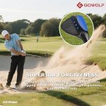 Gowolf Golf Wedges 52, 56, 60 Sets for Men, Premium Forged Full Face Golf Wedges Right Hand, Golf Gap Wedges Sand Wedge Lob Wedge, Golf Clubs CNC Milled Face for More Spin - Great Golf Gifts (Black)