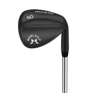 MAZEL Forged Golf Wedges for Men & Women - Golf Gap Wedge, Sand Wedge,Lob Wedge,Escape Bunkers and Quickly Cuts Strokes Around The Green,High Loft Golf Club Wedge (Black 60 Degree Wedge)