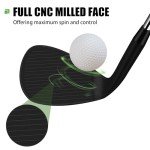 MAZEL Forged Golf Wedges for Men & Women - Golf Gap Wedge, Sand Wedge,Lob Wedge,Escape Bunkers and Quickly Cuts Strokes Around The Green,High Loft Golf Club Wedge (Black 60 Degree Wedge)