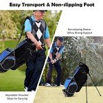 Renatone Golf Stand Bag, Lightweight Organized Golf Bag w/ 6 Way Dividers, 7 Pockets & Padded Dual Straps, Easy to Carry Golf Club Bag for Men & Woman (Blue)