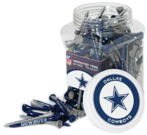 Team Golf NFL Dallas Cowboys Jar Of 175 Golf Tees 2-3/4" Golf Tees, 175 Pack, Regulation Size, Multi Team Colors