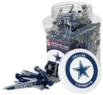 Team Golf NFL Dallas Cowboys Jar Of 175 Golf Tees 2-3/4" Golf Tees, 175 Pack, Regulation Size, Multi Team Colors