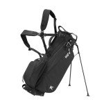 KVV Lightweight Golf Stand Bag with 7 Way Full-Length Dividers, 5 Zippered Pockets, Automatically Adjustable Dual Straps，Elegant Design(Black)