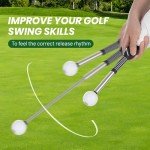 FODESAN Retractable Golf Swing Training Aid: Portable Correct Grip Trainer with Click Feedback Sound – Ideal for Right-Handed Players, Indoor & Outdoor Use, Perfect for Beginners & Enthusiasts