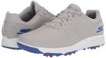 Skechers Men's Torque Waterproof Golf Shoe, Gray/Blue Sole, 10.5 Wide
