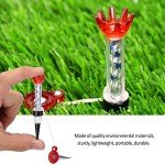 VEASAERS Golf Tees Unbreakable Plastic Magnetic 80 mm Long Bulk Reusable 4/8 Pack Blue Red Flexible Magnet Tee Lift Step for Men Women Practice Training Set (12 Pack)