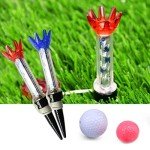 VEASAERS Golf Tees Unbreakable Plastic Magnetic 80 mm Long Bulk Reusable 4/8 Pack Blue Red Flexible Magnet Tee Lift Step for Men Women Practice Training Set (12 Pack)