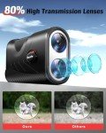 Range Finder Golf Rangefinder with Slope - 1200 Yards Laser Range Finder with Flag Lock, Vibration, 7X Magnification, Rechargeable with Magnetic Mount – Ideal Golf Accessories for Golfers & Hunting