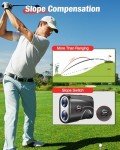 Range Finder Golf Rangefinder with Slope - 1200 Yards Laser Range Finder with Flag Lock, Vibration, 7X Magnification, Rechargeable with Magnetic Mount – Ideal Golf Accessories for Golfers & Hunting