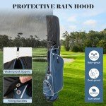 Tangkula Golf Stand Bag Lightweight Organized Golf Bag Easy Carry Shoulder Bag with 4 Way Dividers and 4 Pockets for Extra Storage Sunday Golf Bag, Blue