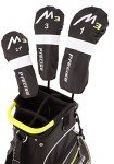 Precise M3 Men's Complete Golf Club Set, Includes Driver, Fairway, Hybrid, 6-PW, Putter, Stand Bag, 3 H/C's, Men’s Golf Clubs Full Set Right Handed, Regular, Petite or Tall Size