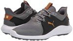 Puma Golf Men's Ignite Fasten8 Golf Shoe, Quiet Shade/Gold/Puma Black, 8