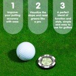 SlopeMaster ProGreen Reader - Golf Ball Marker with High Precision Green Reading Aid Golf Accessories for Men Women(Black)