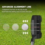 MAZEL Chipper Club Pitching Wedge for Men & Women,36/45 Degree - Save Stroke from Short Game,Right Hand (Black, 45 Degree)