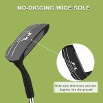 MAZEL Chipper Club Pitching Wedge for Men & Women,36/45 Degree - Save Stroke from Short Game,Right Hand (Black, 45 Degree)