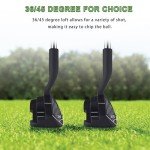 MAZEL Chipper Club Pitching Wedge for Men & Women,36/45 Degree - Save Stroke from Short Game,Right Hand (Black, 45 Degree)