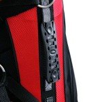 Orlimar SRX 5.6 Golf Stand Bag, Black/Red Compact Lightweight Walking Golf Club Bag for Men with 5 Way Divider Top 5 Zippered Pockets Rain Hood Cover Padded Double Carry Strap Water Bottle Sleeve