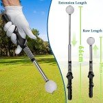 Retractable Golf Swing Training Aid, Golf Grip Trainer & Golf Swing Trainer for Warm-up, Right-Handed Golf Club for Indoor Practice, Golf Accessories - Strength & Tempo Training for Chipping Hitting