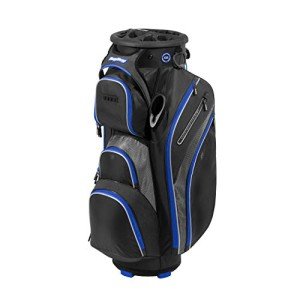 Bag Boy Revolver XP Golf Cart Bag, 14 Way 360⁰ Rotating Top with Full Length Individual Dividers, External Putter Tube, 9 Pockets, Black/Charcoal/Royal