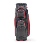 Bag Boy Revolver XP Golf Cart Bag, 14 Way 360⁰ Rotating Top with Full Length Individual Dividers, External Putter Tube, 9 Pockets, Black/Charcoal/Royal