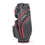 Bag Boy Revolver XP Golf Cart Bag, 14 Way 360⁰ Rotating Top with Full Length Individual Dividers, External Putter Tube, 9 Pockets, Black/Charcoal/Royal