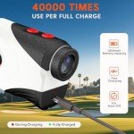 Golf Rangefinder with Slope,1200 Yards Laser Range Finder Golfing,7X Magnification,Flag Lock Vibration,Rechargeable Range Finders with Magnet Stripe,Continuous Scan Mode,High Precision Measurement.