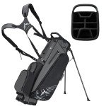 UNIHIMAL Golf Stand Bag with 8 Way Top Dividers, Golf Bags for Men Women, Lightweight Club Bags with Multiple Pockets, Dual Straps (Black Gray)