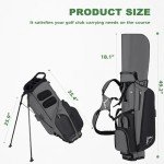 UNIHIMAL Golf Stand Bag with 8 Way Top Dividers, Golf Bags for Men Women, Lightweight Club Bags with Multiple Pockets, Dual Straps (Black Gray)
