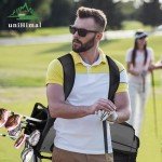 UNIHIMAL Golf Stand Bag with 8 Way Top Dividers, Golf Bags for Men Women, Lightweight Club Bags with Multiple Pockets, Dual Straps (Black Gray)