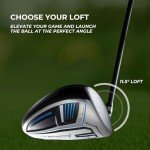 Speed Titanium Driver Golf Club, 10°, 11.5°, 12.5° Loft (Right-Handed), Ultra Lightweight Graphite Shaft, Oversized Sweet Spot, Aerodynamic Design, USGA Conforming Mens Golf Driver + Deluxe Headcover