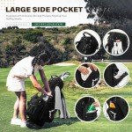 UNIHIMAL Golf Stand Bag with 7 Way Top Dividers, Lightweight Golf Bags for Men Women with Multiple Pockets, Dual Straps (Black)