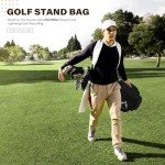 UNIHIMAL Golf Stand Bag with 7 Way Top Dividers, Lightweight Golf Bags for Men Women with Multiple Pockets, Dual Straps (Black)