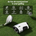 1200 Yards Laser Range Finder Golf, Golf Rangefinder with Slope and Magnet Strip,7X Magnification,Flag Pole Locking Vibration,1000mAh Rechargeable Battery,IP54 Waterproof,Magnetic Belt Clip Attached