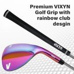 VIXYN 69 Degree Wedge for Golf - Lob Wedge with Milled Face for More Spin - Golf Clubs Sand Wedge for Golfers (Rainbow 69)