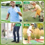 Syhood 6 Pack Golf Putter for Right Handed/Left Handed Golfers, Mini Dual Purpose Golf Putter Detachable Set with 6 Balls, for Men Women Indoor and Outdoor Use, 34 Inch