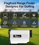 Flagfront Range Finder Golf, 1100 Yards Laser Rangefinder, 6X Magnification with Flag Pole Lock Vibration for Golfing, Must Have Golf Accessories