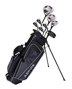 Aspire XD1 Teen Golf Club Set for Ages 13-16 (5'1"-5'6") - Left/Right-Handed Complete Youth Golf Club Set with Driver, Hybrid, 7-PW Irons, Putter, Stand Bag & 3 Headcovers (Right Hand)
