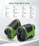 Jiskan Pro Laser Golf Rangefinder with Slope Magnetic 1200 Yards 7X Magnification Flag Pole Locking Rechargeable Range Finder Golf Accessories Gifts for Men