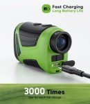 Jiskan Pro Laser Golf Rangefinder with Slope Magnetic 1200 Yards 7X Magnification Flag Pole Locking Rechargeable Range Finder Golf Accessories Gifts for Men