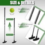 Lenwen 2 Pcs Golf Putter for Men Women Adjustable Length Two Way Putter Right or Left Handed Golfers Mini Golf Club with Practice Balls for Adults(Black)