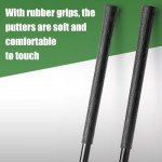Lenwen 2 Pcs Golf Putter for Men Women Adjustable Length Two Way Putter Right or Left Handed Golfers Mini Golf Club with Practice Balls for Adults(Black)