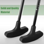 Lenwen 2 Pcs Golf Putter for Men Women Adjustable Length Two Way Putter Right or Left Handed Golfers Mini Golf Club with Practice Balls for Adults(Black)