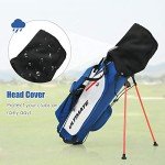 OFFICEJOY Golf Clubs Set, Complete Golf Clubs Set w/Golf Stand Bag, 460cc Alloy Driver, 3# Fairway Wood, 4# Hybrid, 6#, 7#, 8#, 9# & P# Irons, Free Putter, Portable Golf Set for Men Women, Blue