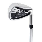 MAZEL Golf Individual Iron 1,2,3,4,5,6,7,8,9, Golf Iron with Steel Shafts for Right Handed Golfers (Stainless Steel,Black Silver, PW, Stiff, Right)
