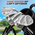 FULL CHOICE Golf Wedge Set, 52 56 60 Golf Wedges for Men Women Right Hand, Milled Face for More Spin